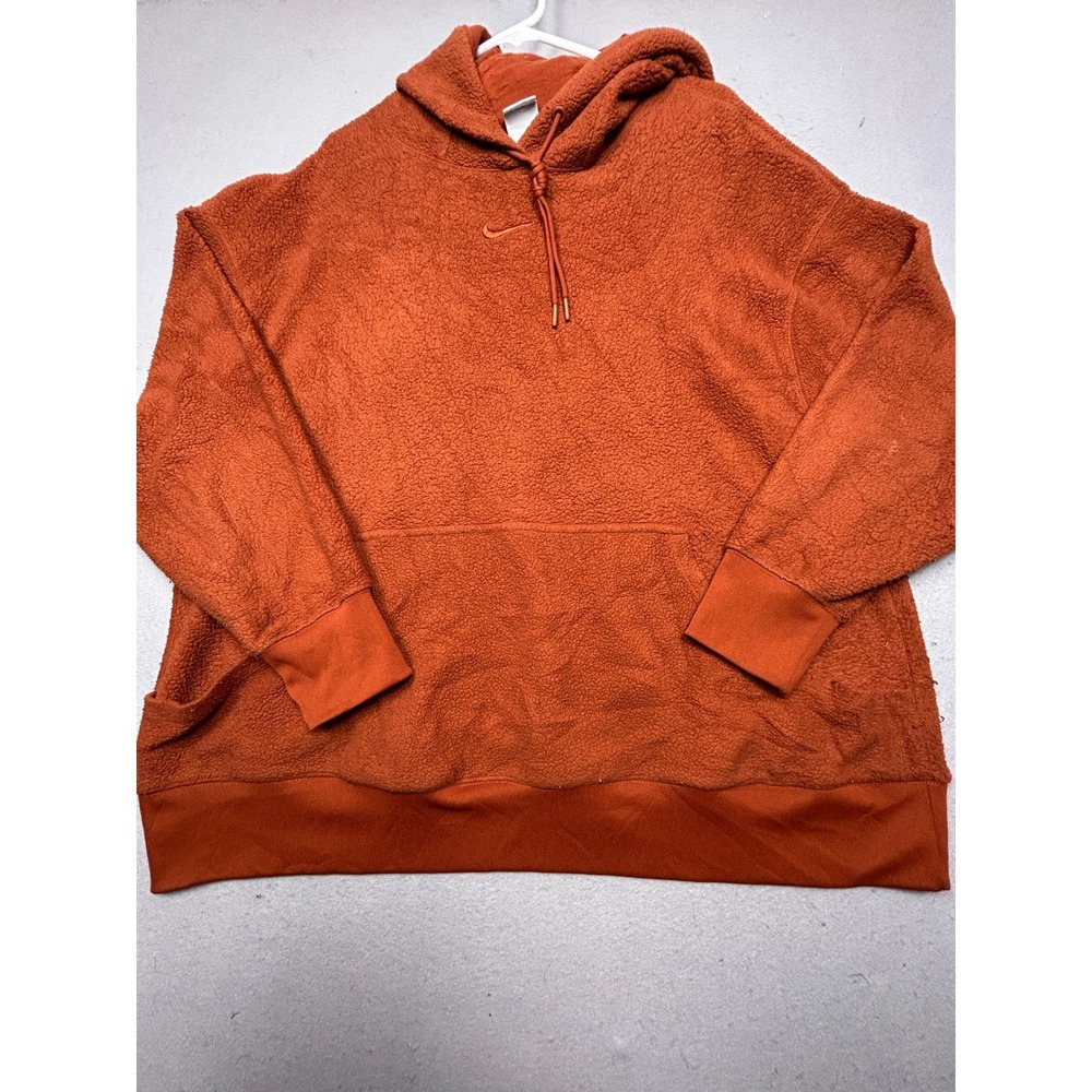 Nike Hoodie Sherpa Fleece Burnt Orange 2X Womens